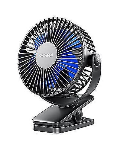 Gaiatop Portatile Clip on Fan Alimentato A Batteria, Piccolo Potente Ventilatore Da Tavolo USB, Mini Ventilatore Da Tavolo Ricaricabile Silenzioso A 3 Velocità, Rotazione A 360 Ventola Di Raffreddamento Personale