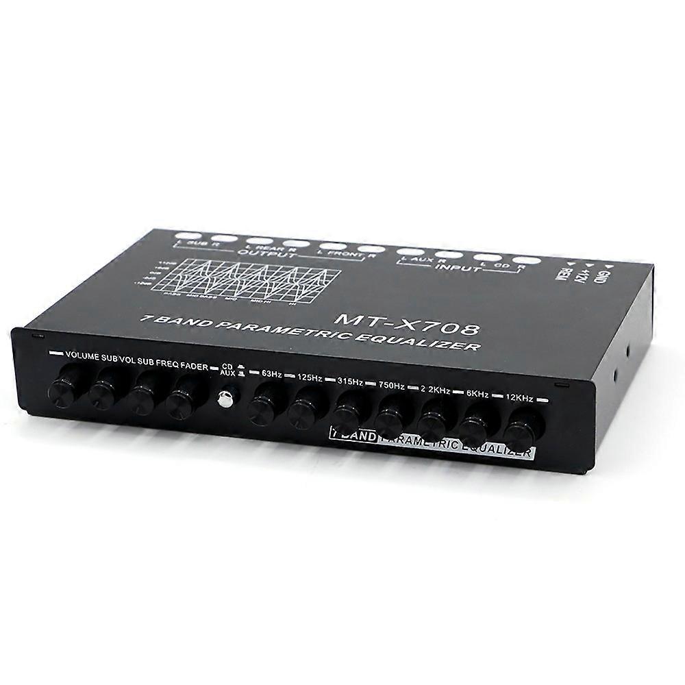 12 V Araç Ses Ekolayzer Ayarlanabilir EQ Araba Amplifikatörü CD