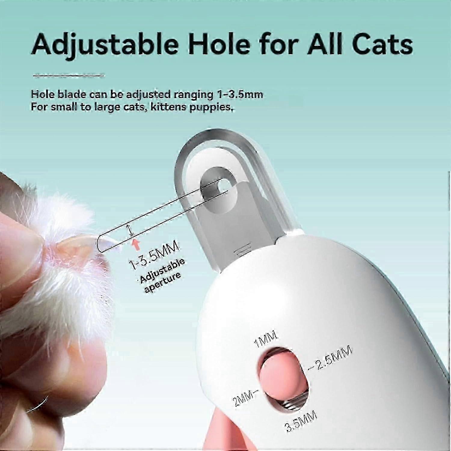View of Cat Nail Clippers With Adjustable Aperture, Safe Cat Nail Trimmer With ...