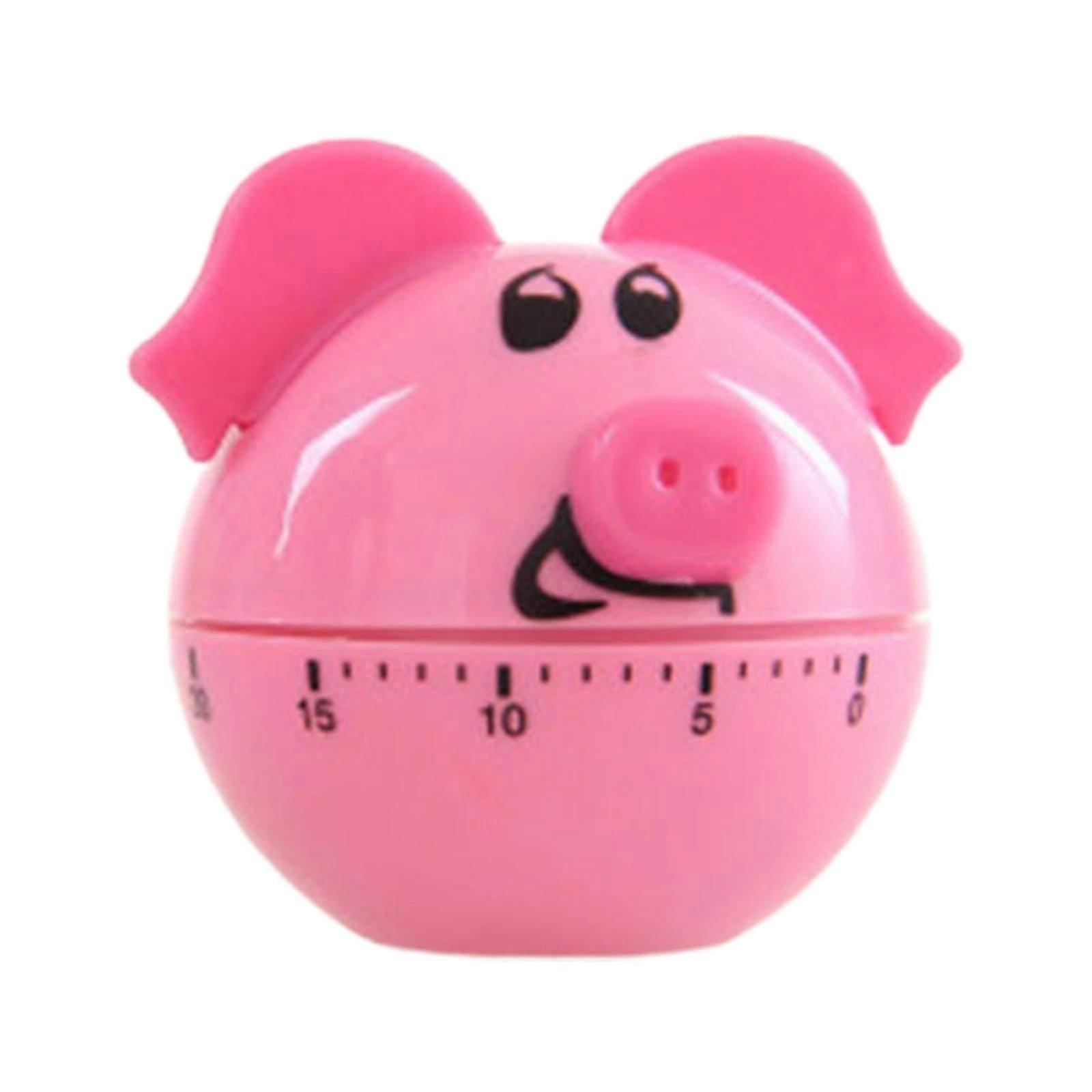 Fun Pig Shaped Mechanical Timer Kitchen Cooking Back Timer Practical Gift