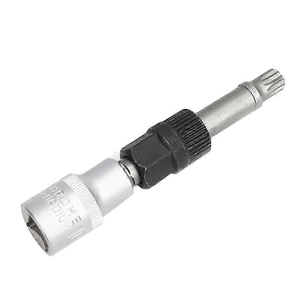 M10 Alternator Pulley Socket Drill Bit with 33 Teeth Tool Alternator Pulley Center-Bolt Remover Soc