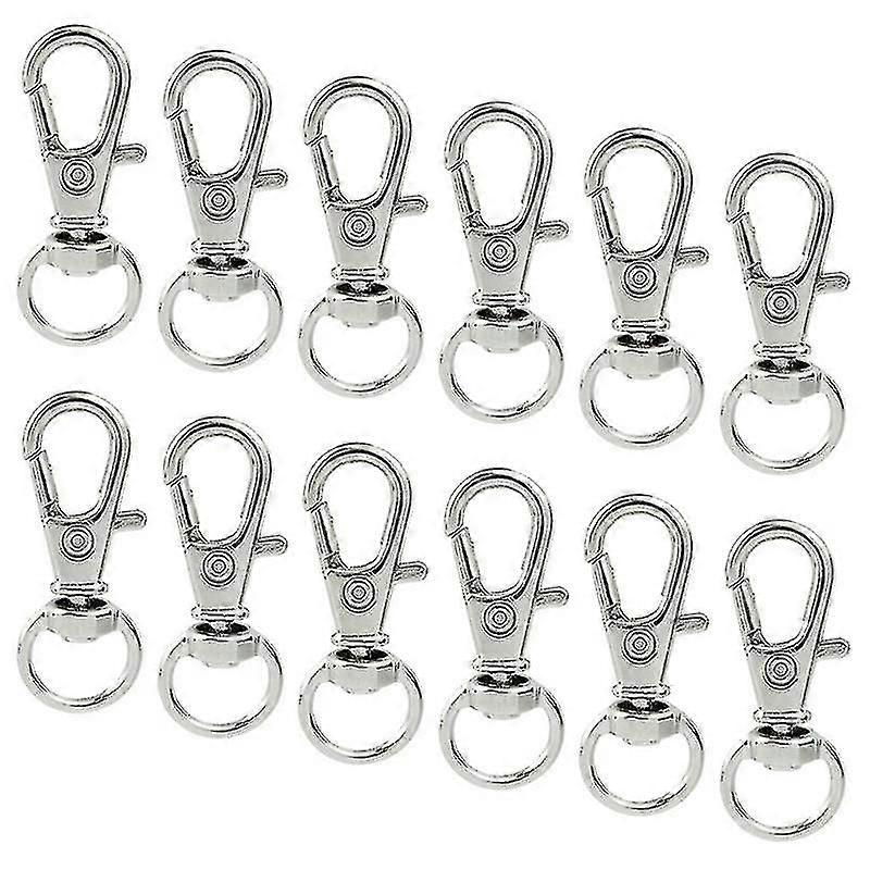 50 Pcs Swivel Clasps Lanyard Snap Hook,metal Swivel Lanyard Snap Hook Lobster Claw Clasp Silver-L