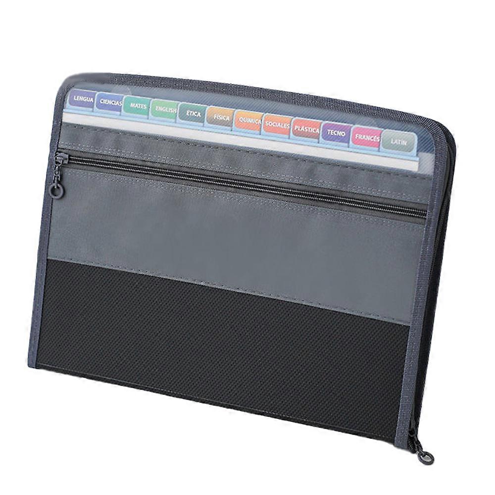 Waterproof Accordion File Folder, Multiple Purposes Expandable Filing Folder With Smooth And Strong Zipper For Home And Office (Hard Colored)