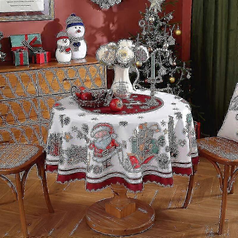 Nappe de Noël Nappe de Noël ronde Nappe de Noël lavable
