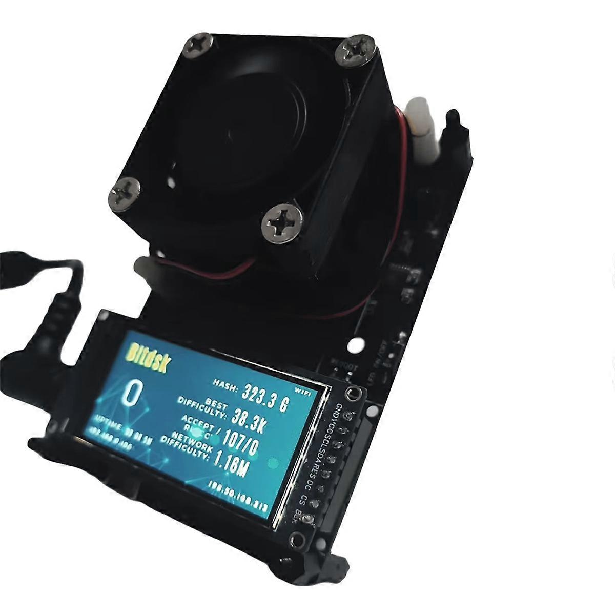 Bitaxe Miner 300Gh/S BM1397 ASIC Stand-Alone BitDSK BTC Miner Solo Lottery Miner Bitcoin Price Moni