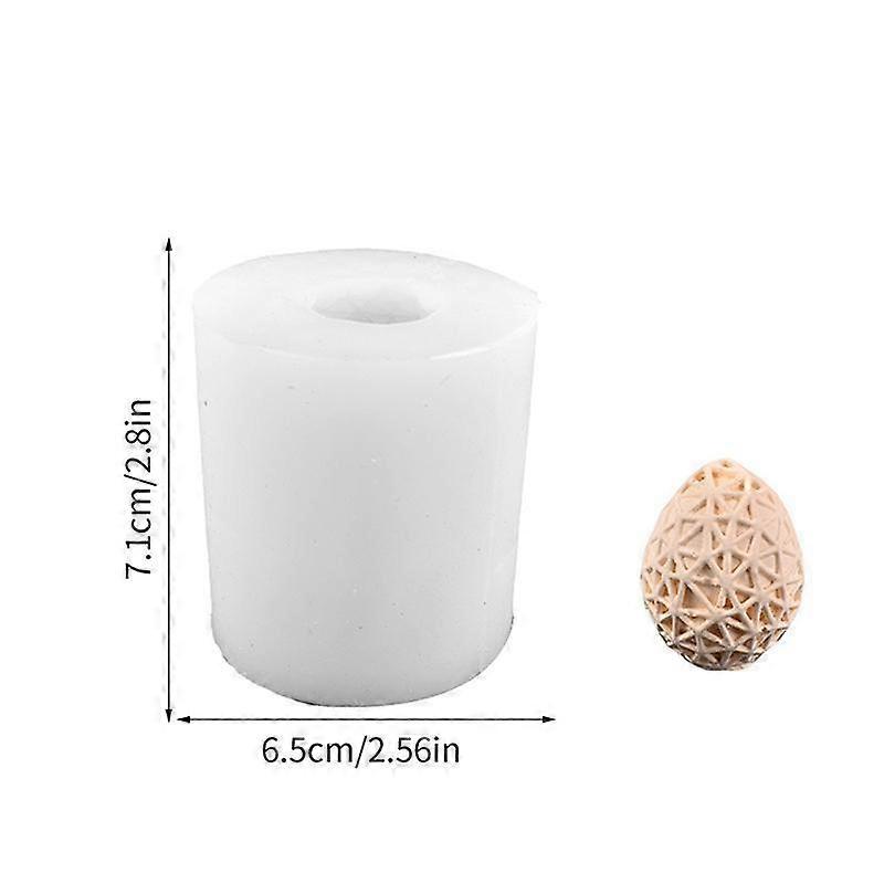 1Pc Diy Easter Geometric Eggs Shape Silicone Candle Mold Diy Christmas Aromatherapy Candle Mould Chocolate Gypsum Epoxy Resin Decoration WBL