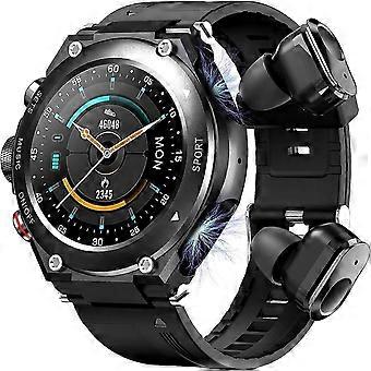 Smart Watch  Smart Watch With Earbuds  128 inch Touch Screen Fitness Tracker  Built-in TWS bluetooth headset  IP67 Waterproof Smart Watches  For Andro