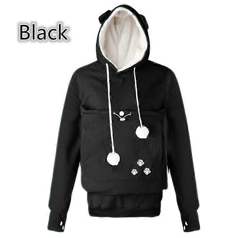 Kangaroo Pullover Pet Holder Sweater Hoodies Cat Eared Long Sleeves Meow Pedestrian Meow Planet Show Big Pocket Couple Sweatshirt