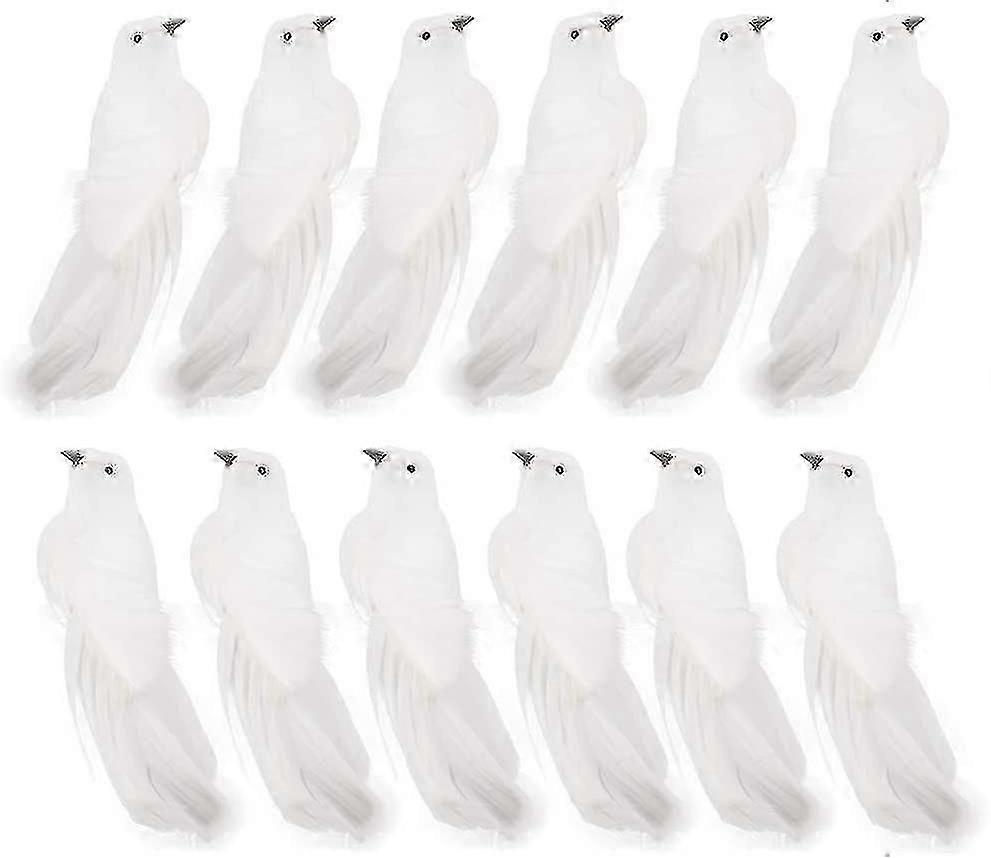 12 Pack Al ,artificial Foam Bird