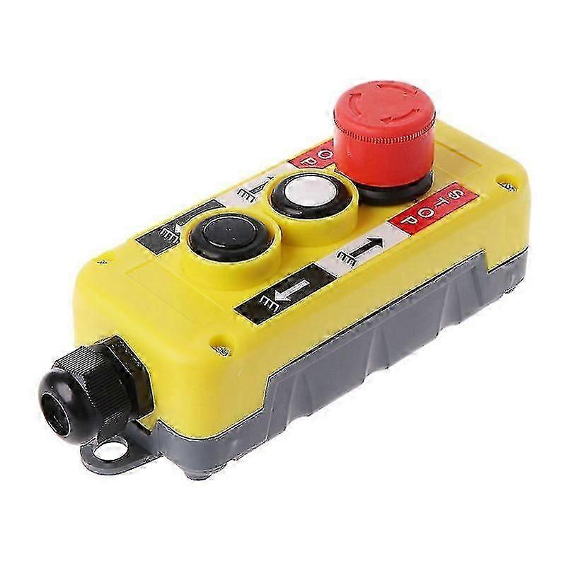 Waterproof Industrial Push Button Switch Emergency Stop For Electric Crane Hoist Pendant Control Station
