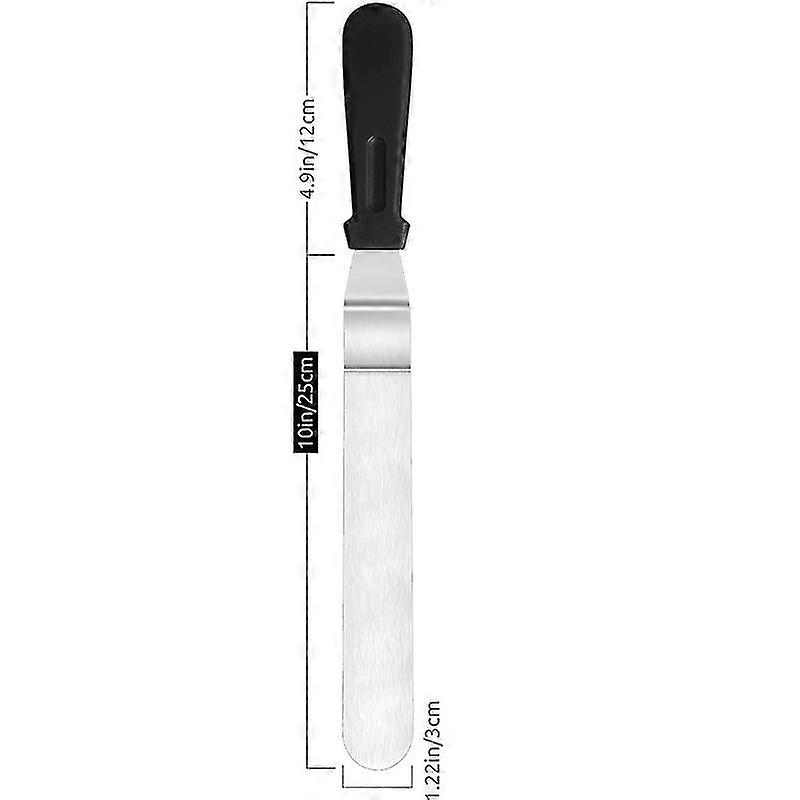 Stainless Steel Cake Offset Spatula with PP Plastic Handle for SMTX - Ideal for Frosting & Decorating
