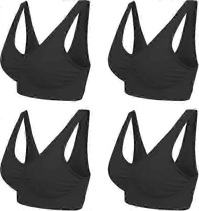 Women's Comfortable Bra, Classic Womens Bustier, Push Up and No Underwire, Pack of 1, Pack of 4