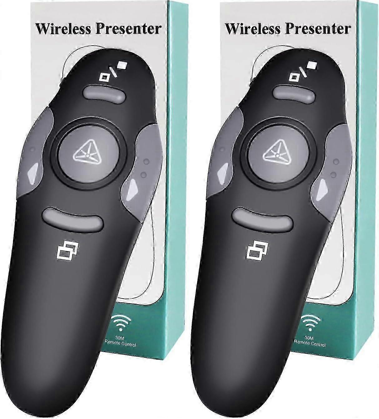 Wireless Presentation Clicker For Powerpoint Presentations, Usb Dongle Wireless Presenter Remote With Laser Pointer Slide Clickers For Mac/windows/lin