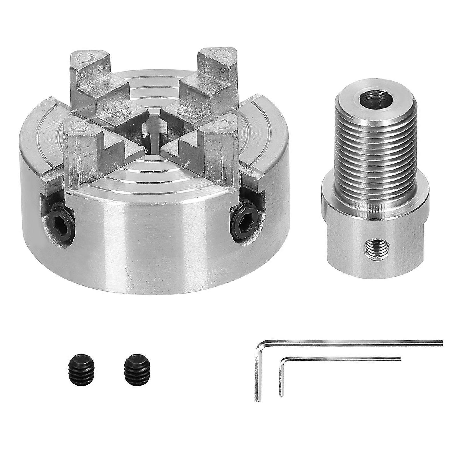 Lathe Chuck 3 Jaws/4 Jaws Manual Self-Centering Mounting Bolt for Grinding Milling Turning Machine