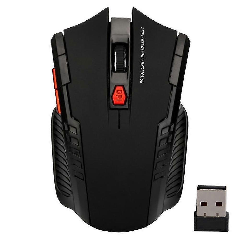 Ergonomic 6 Keys 1600DPI 2.4GHz Wireless Gaming Mouse USB Receiver for PC Laptop