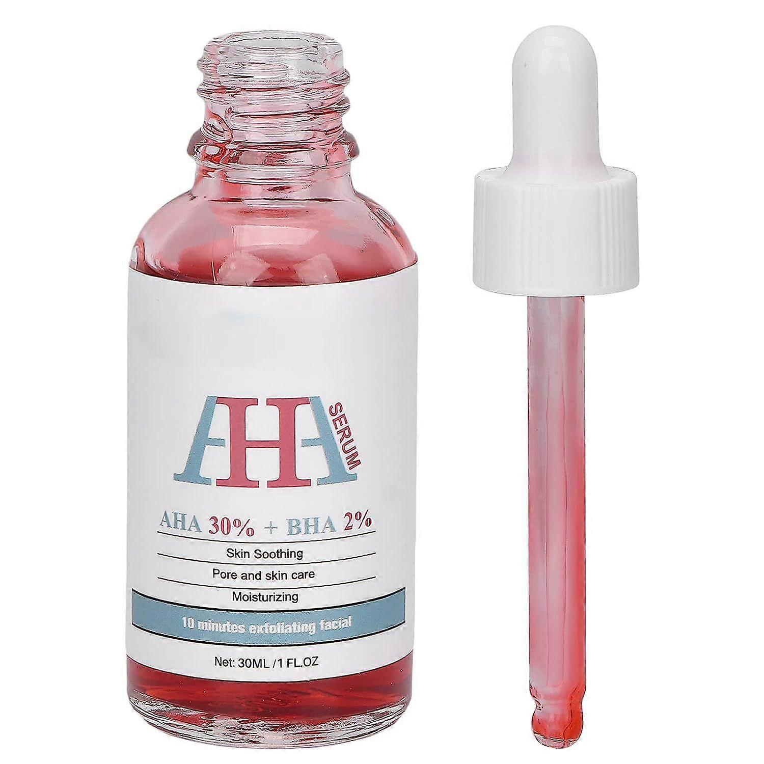 AHAスキンスクラブセラムフルーツ酸ステムソリューション30%BHA 2%モイスチャライジングスキンスージングエッセンシャルオイル毛穴クレンジングスキンスクラブ30ml