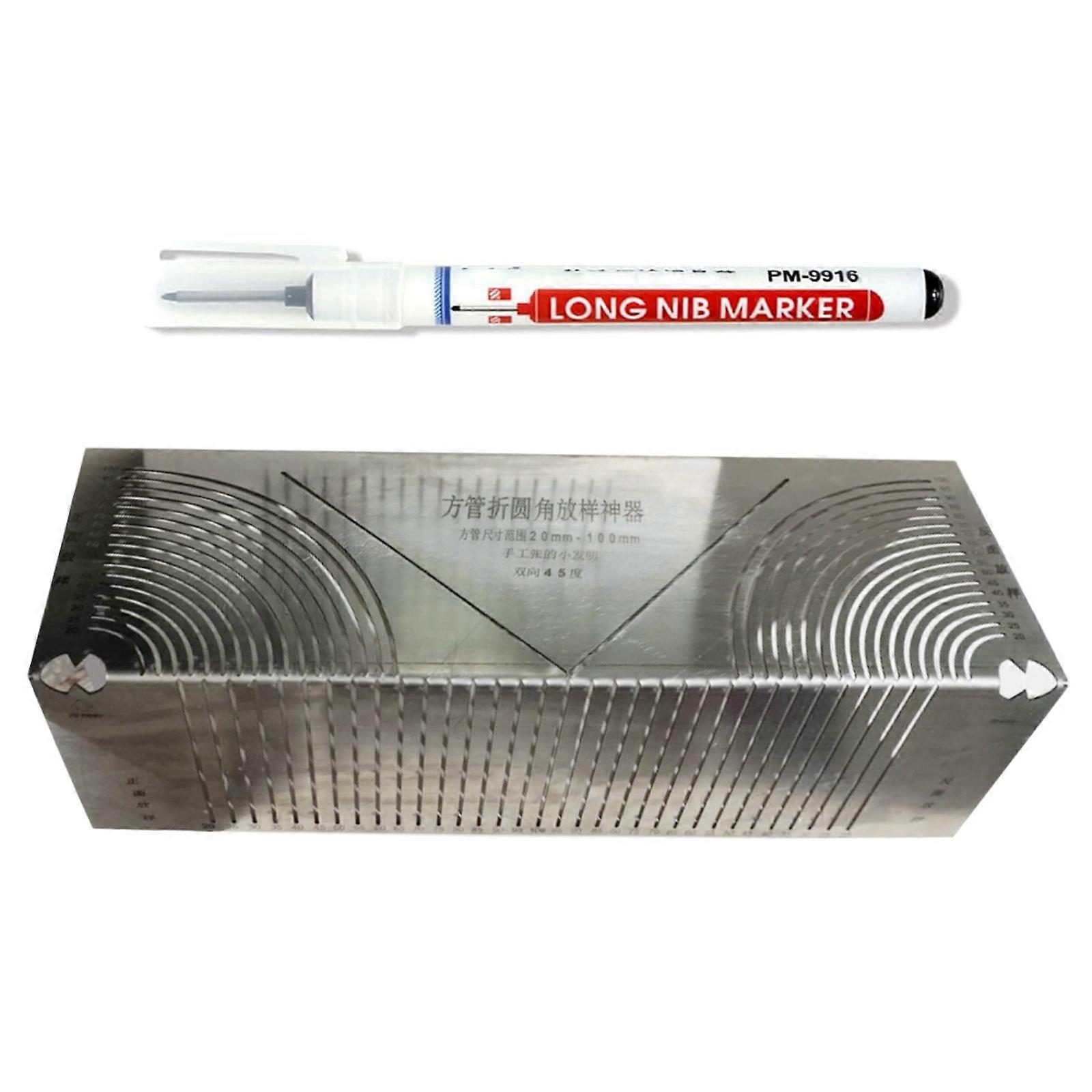 Angles & Arcs Marking Tool Parallel Line Drawing Tool Pipe Bend Marking Tool for Construction Metalworking Engineering