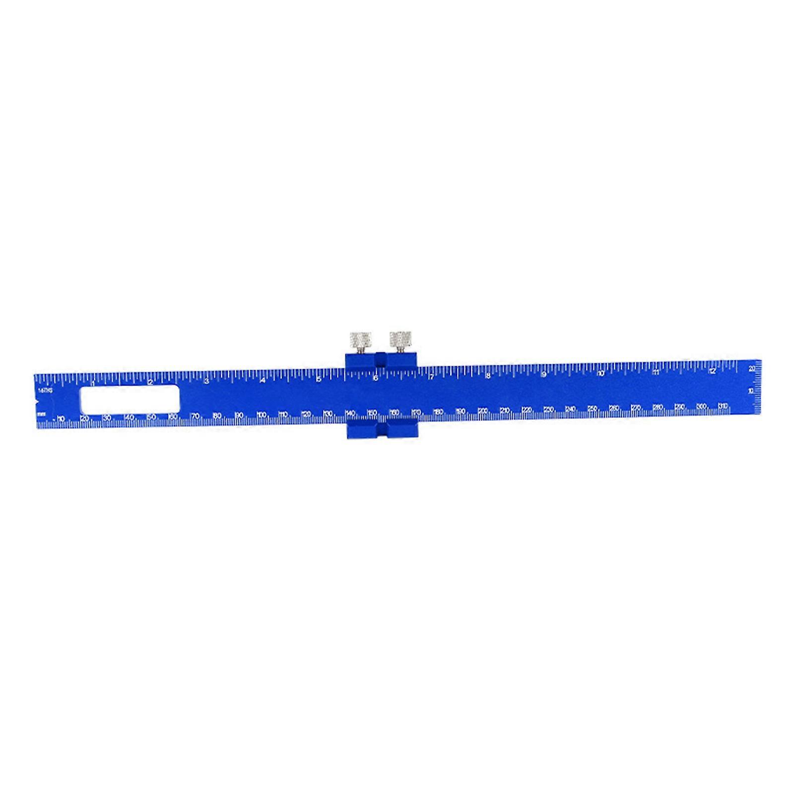 Woodworking Precision Pocket Ruler，6.5/8.5/12.5 Inch Metal Slide Stop Marking Ruler Scribing Measure for Woodworking  L