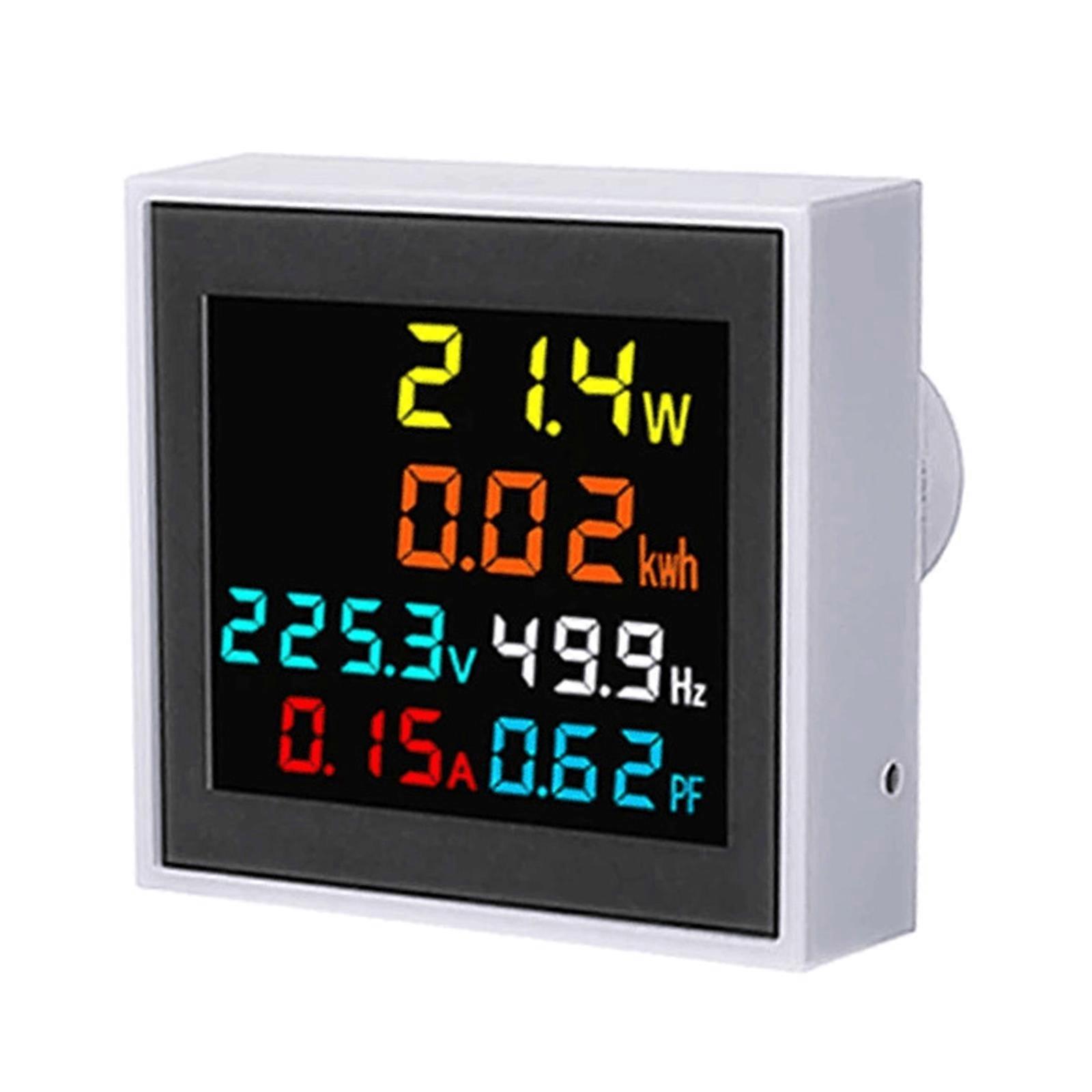 Dijital Elektrik Sayacı Enerji Sayacı Tek Fazlı Ampermetre Voltmetre Güç Tüketimi Elektrik Kullanım Ölçer Test Cihazı
