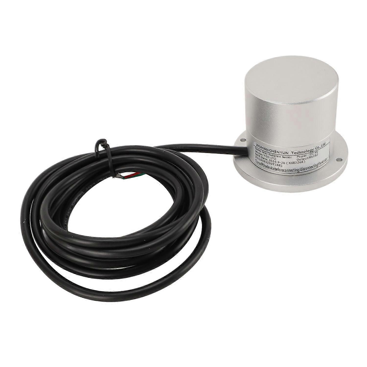 5V Photoelectric Total Solar Radiation Sensor RS232 Aluminum Precise Pyranometer Sunshine Hour Meter