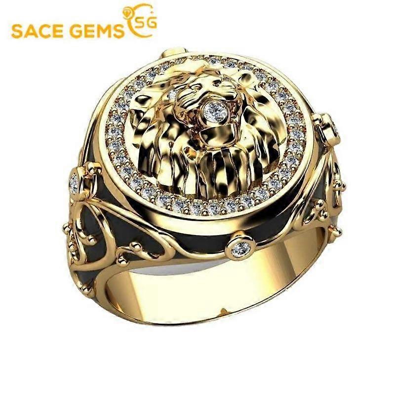 SACE GEMS Luxurious Copper Alloy Zircon Wedding Engagement Mans ring Jewelry Gift