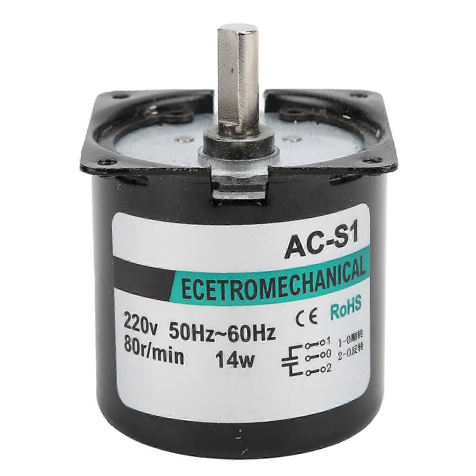 Gear Motor Micro Permanent Magnet Speed Reduction Engine DIY Generator Accessories 14W80rpm/min AC220V