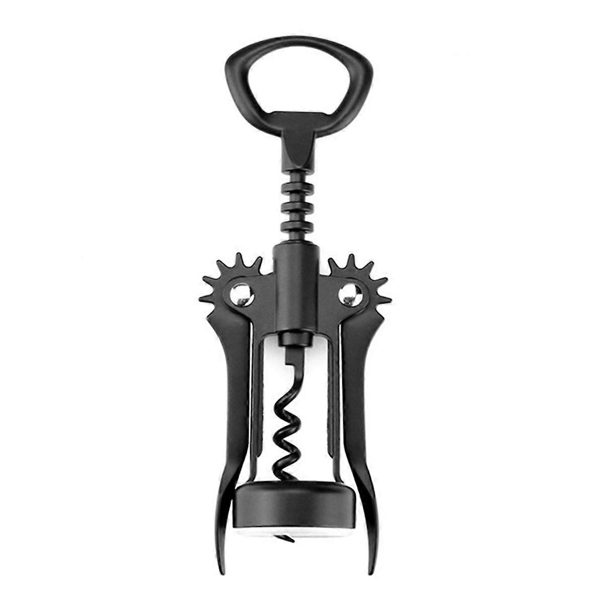 L’ATELIER DU VIN – Black corkscrew – Black – Bottle opener – 5-spire wick – Extracts all corks