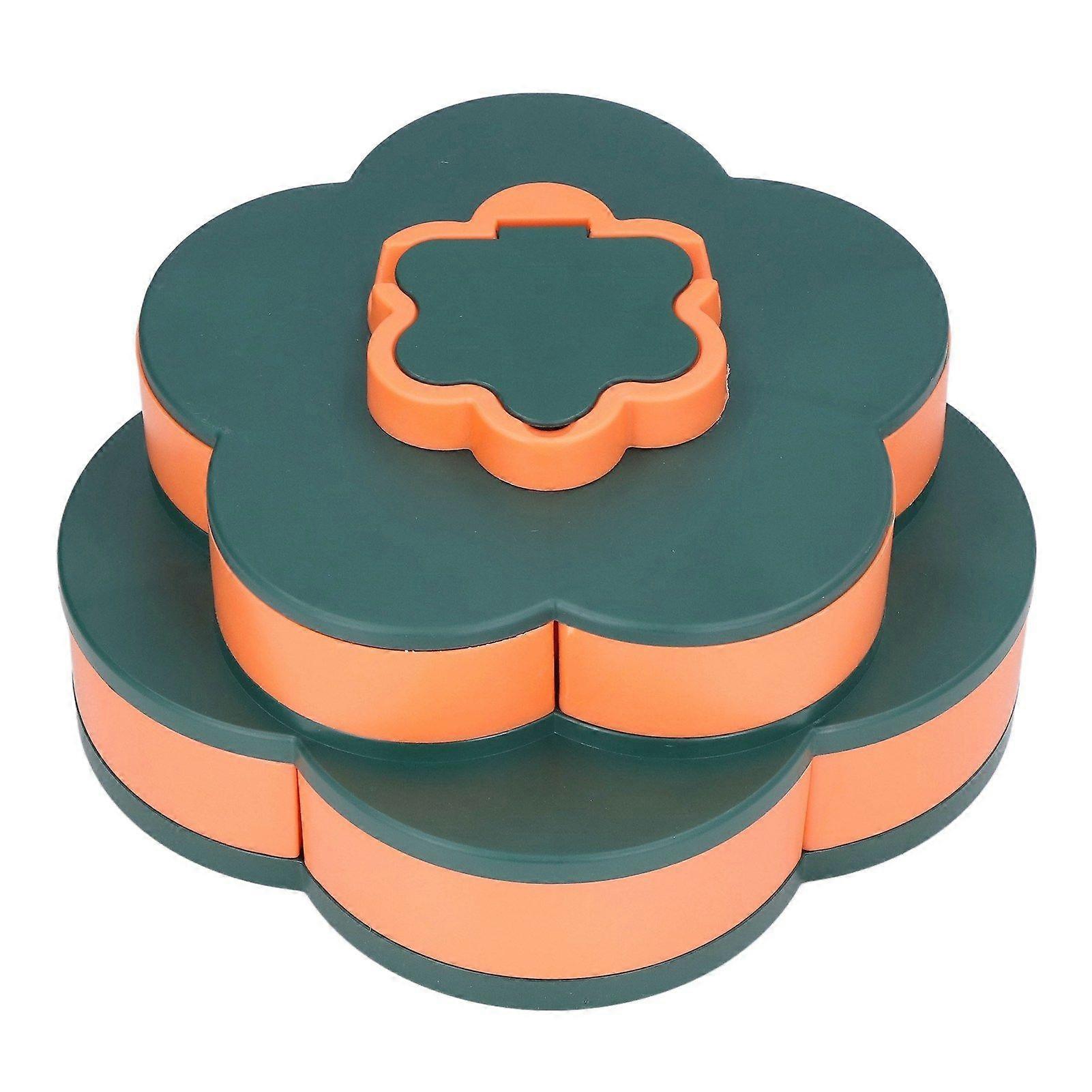 Snack serveringsbrett multifunksjon stor kapasitet blomst form mutter godteri serveringsbeholder for hjemmet dobbelt lag