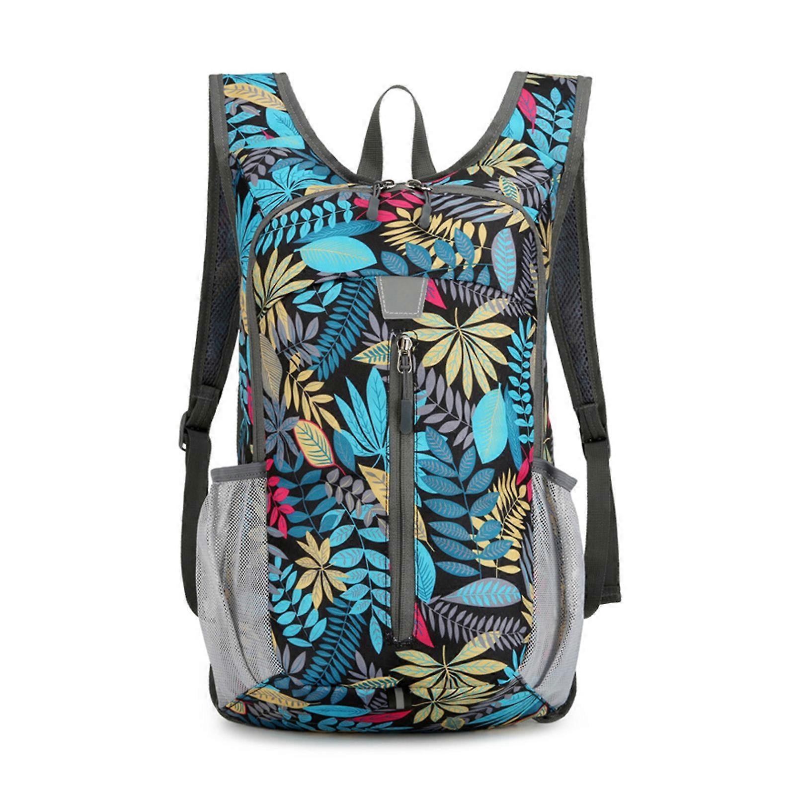 Multifunctional Foldable Backpack with Ample Storage Compact & Durable Backpack Suitable for Cycling Hiking & Traveling  Leaves