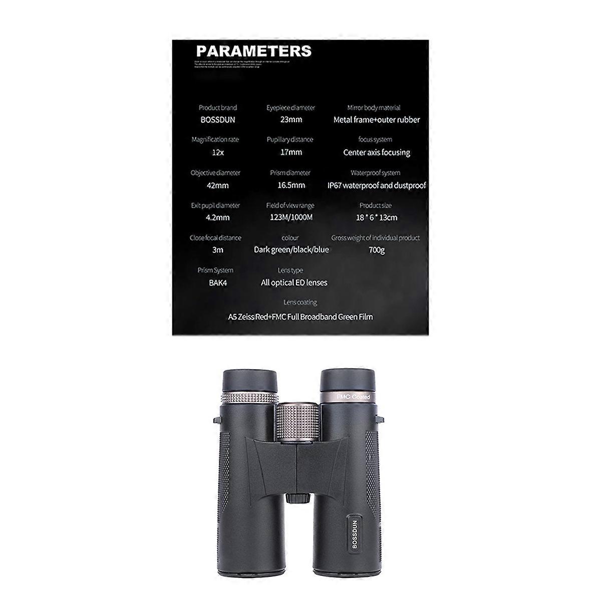 12x42 Professional Binoculars ED Lens BAK4 Prism Waterproof,A