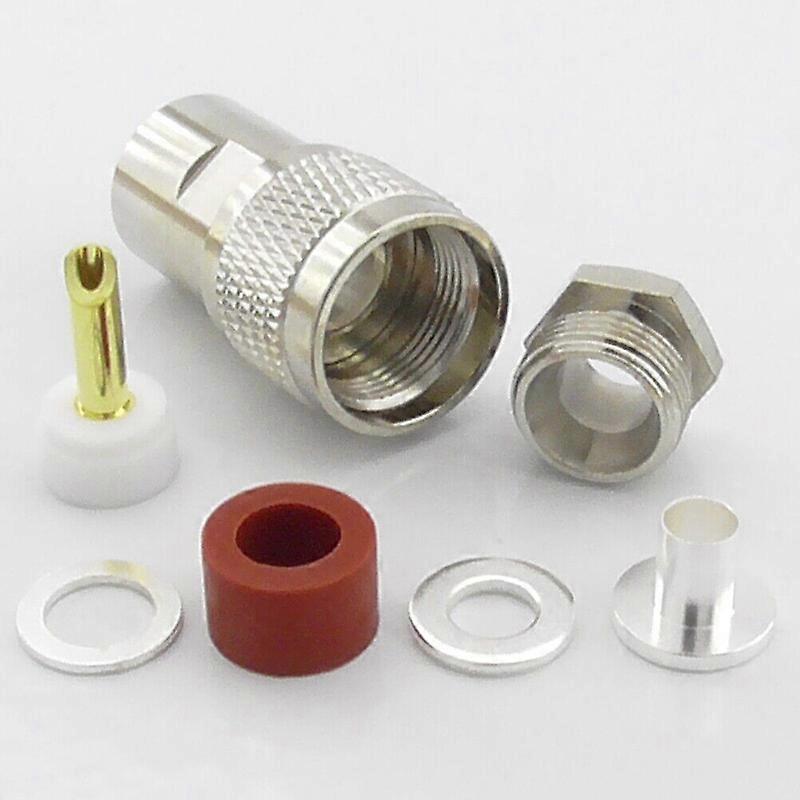 PL259 3D Male Plug for RG58 RG142 LMR195 Clamp Type Compression Connector UHF