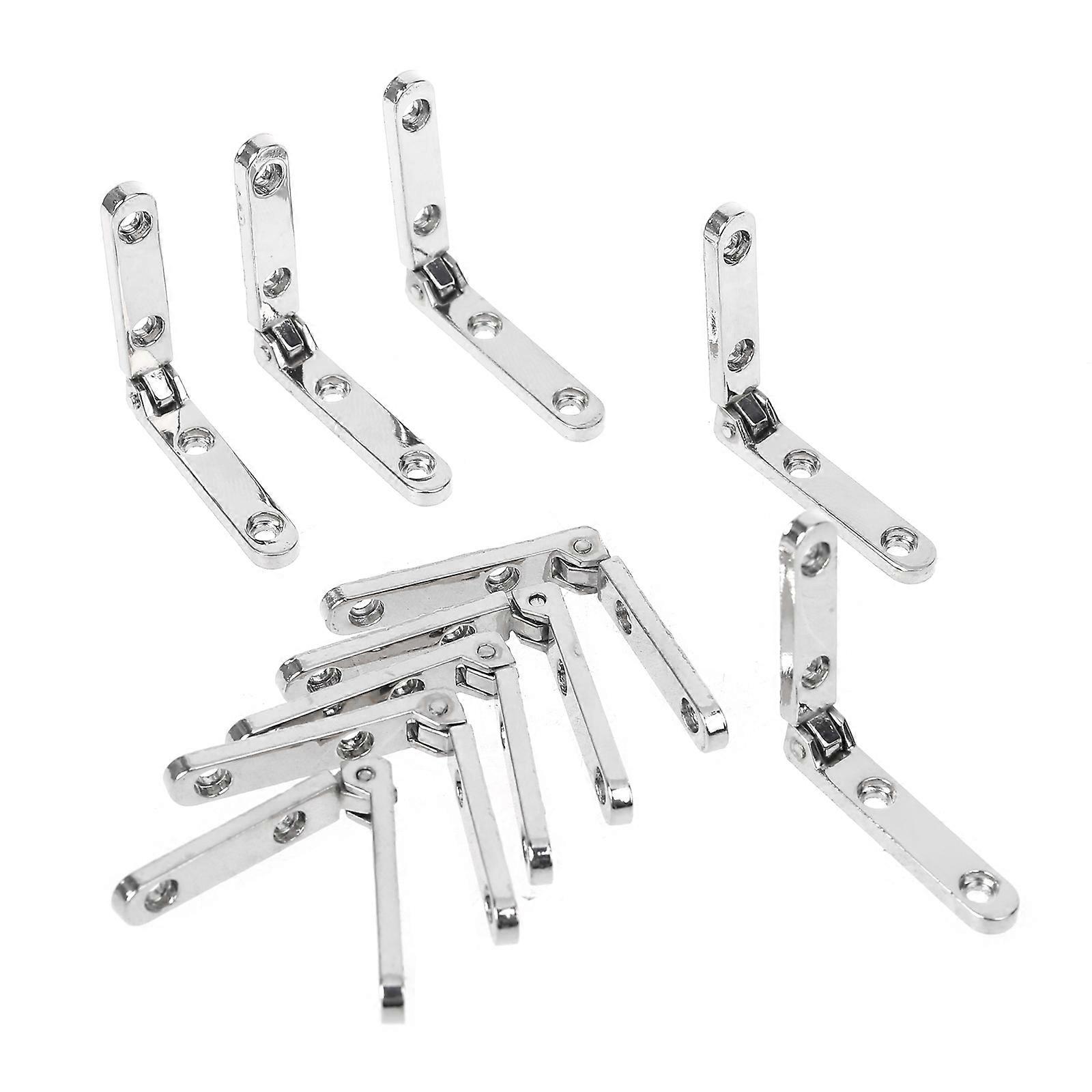 10 Pcs 90 Degree Folding Hinge Small Zinc Alloy Side Rail Hinge for Humidor Boxes for Case Easy to Install Durable Silver