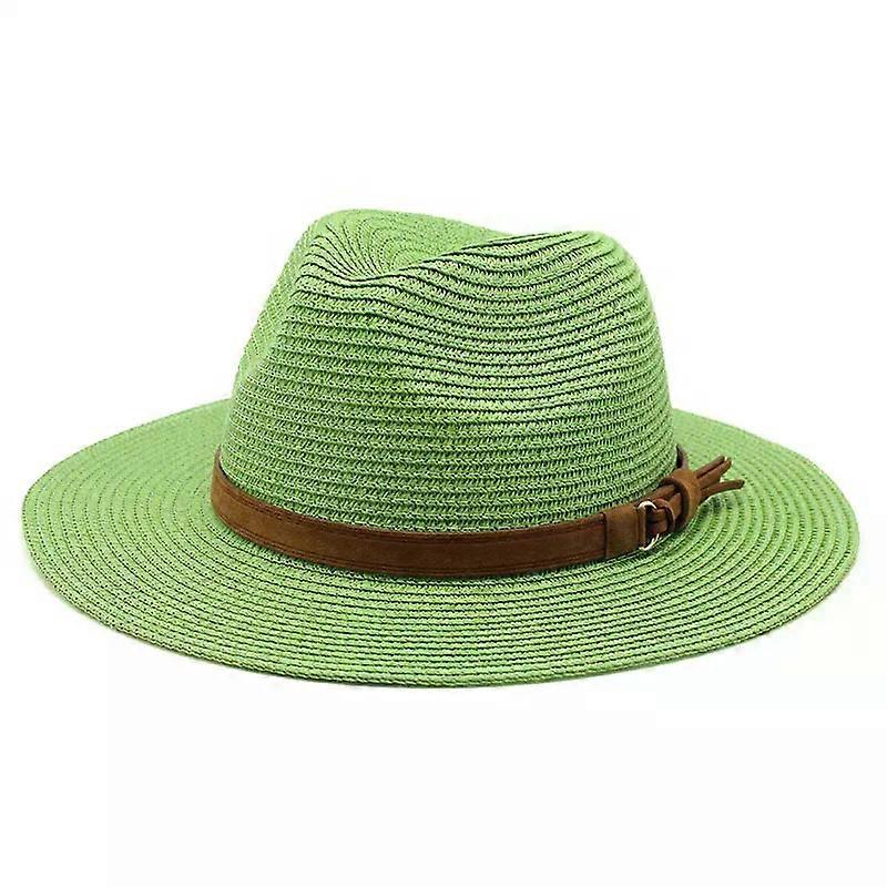New Big Size Panama Hat Summer Sun Hats for Women Man Outdoor Beach Straw UV Protection Cap Chapeau Jazz Trilby Cap