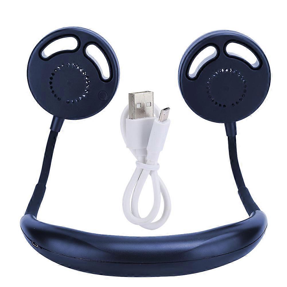 ポータブルアウトドアスポーツネックハンギングファンブレード充電なしランニング旅行用折りたたみ式ミニファン