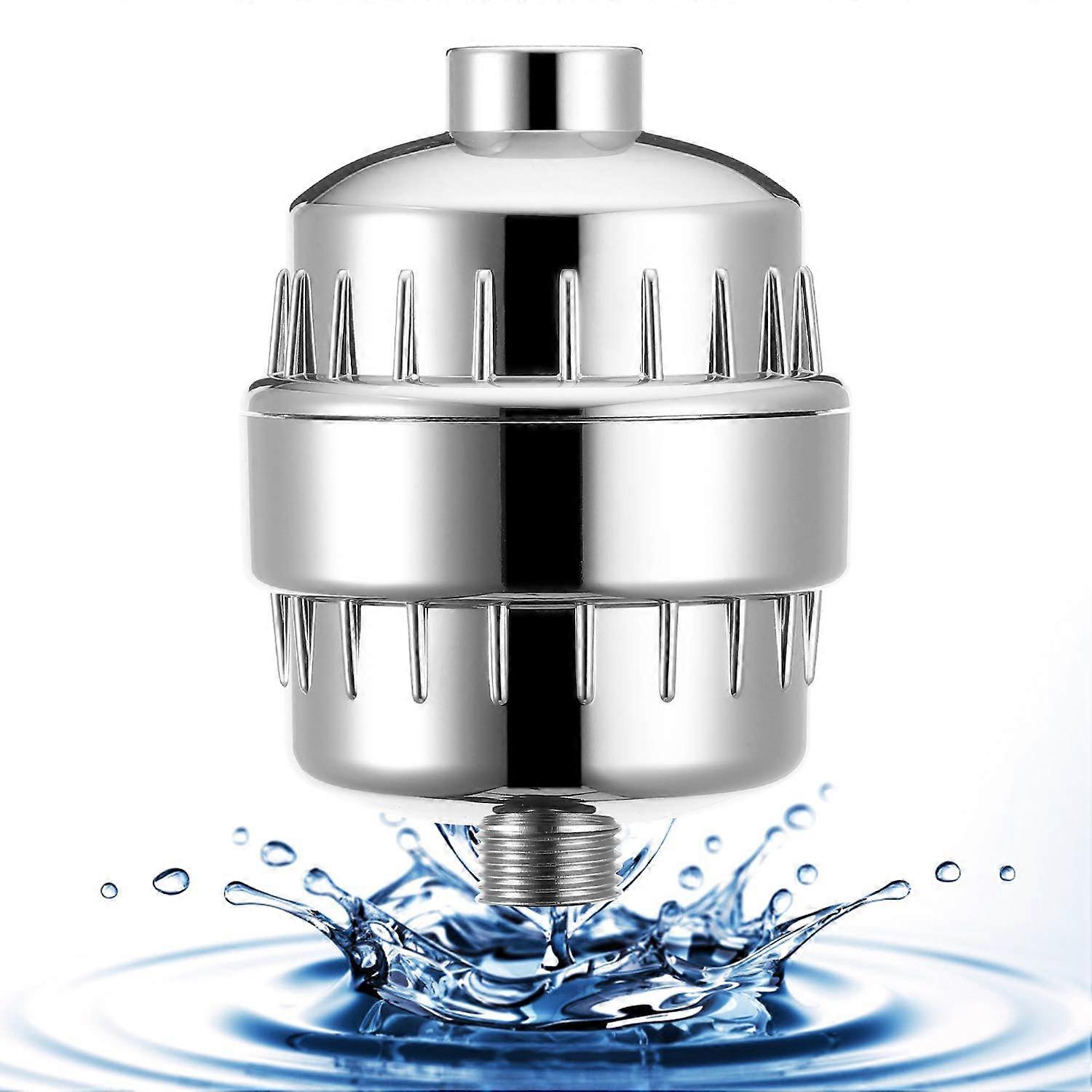 High Output Shower Filter For Hard Water, Universal 1/2-Inch Connection, Improves Skin And Hair Condition