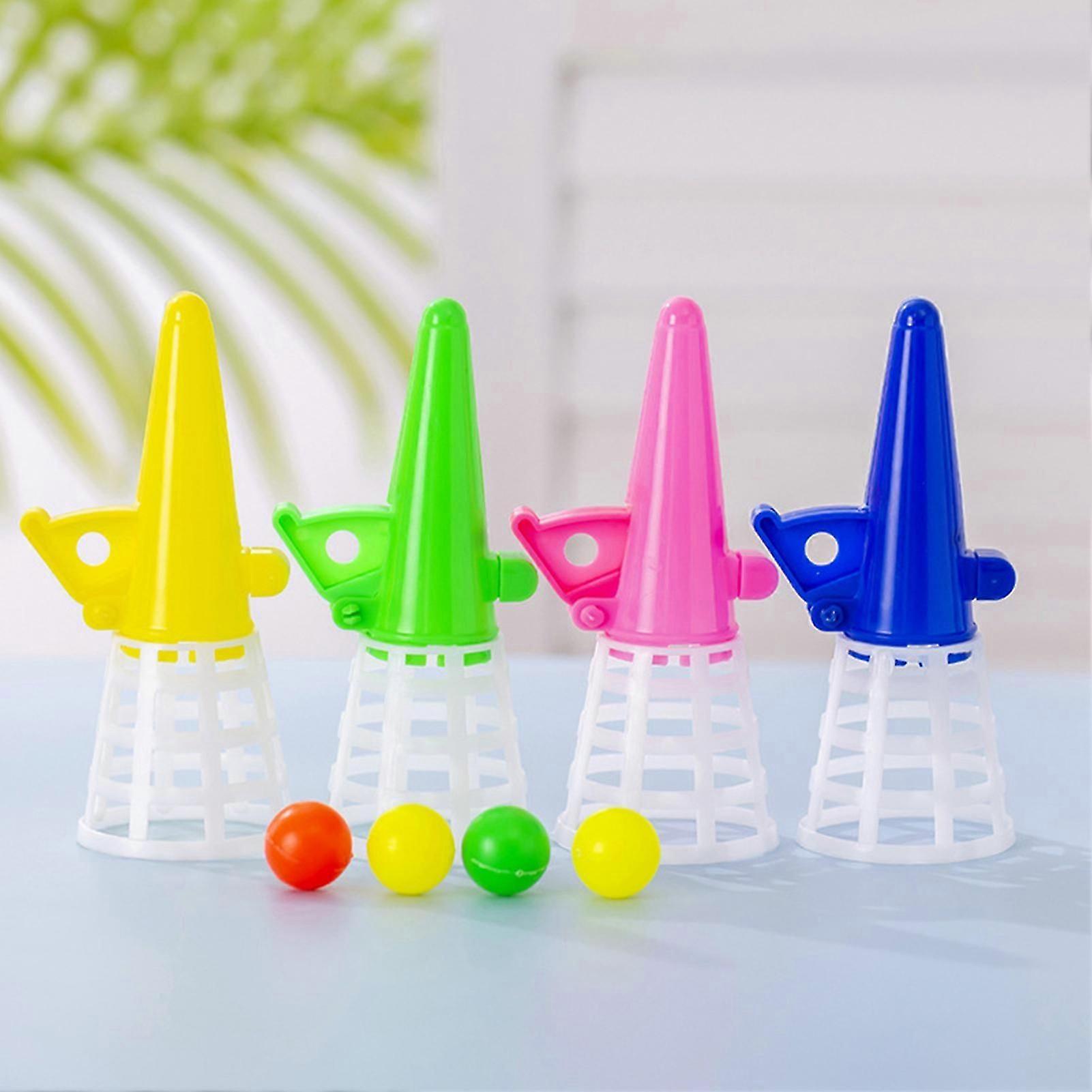 1 Set Throw Ball Pressing Funny Hand-eye Coordination with Handle Children Sense Catch Ball Toy Kindergarten Toy