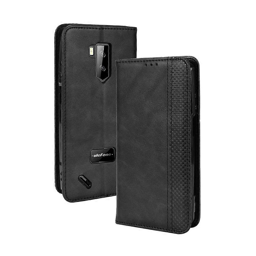 For Ulefone Armor X9 Magnetic Buckle Retro Texture Leather Case