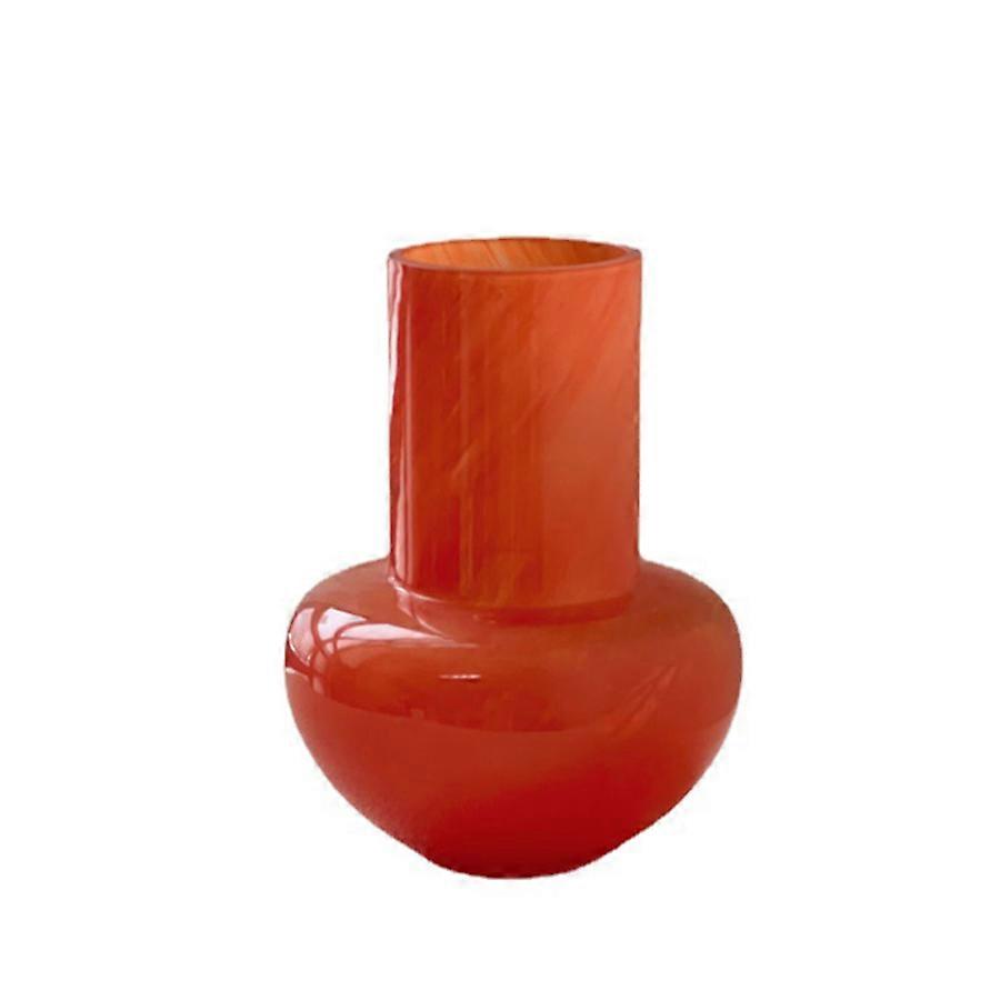 Creative Red Glass Vase for Floral Arrangements