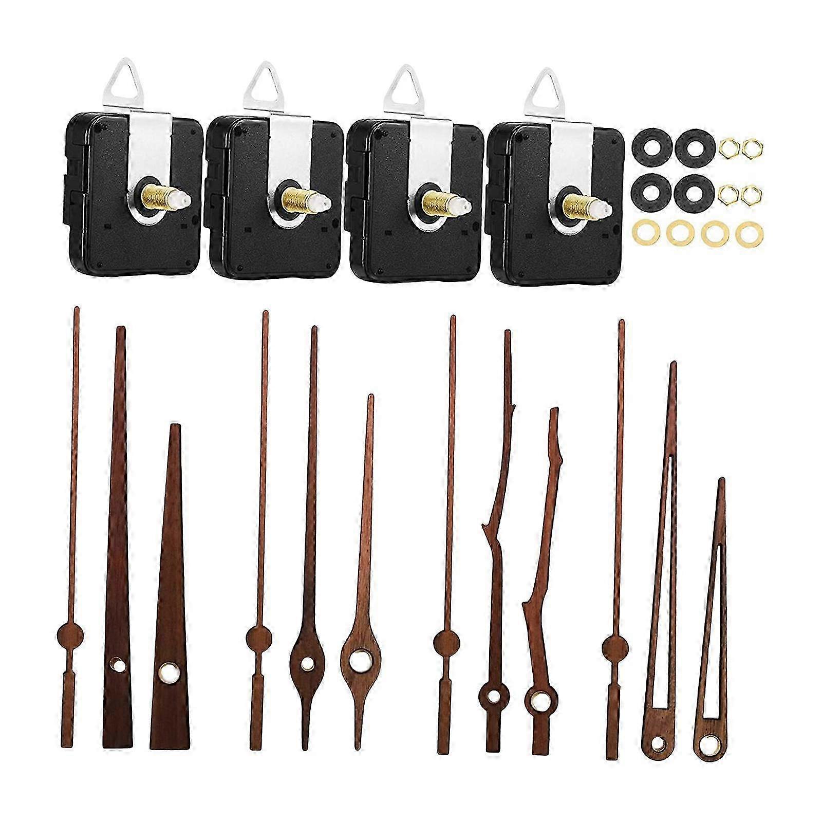 Silent Quartz Clock Movement Mechanism with Hands, DIY Wall Clock Repair Kit, Replacement Parts for Home & Office Decor