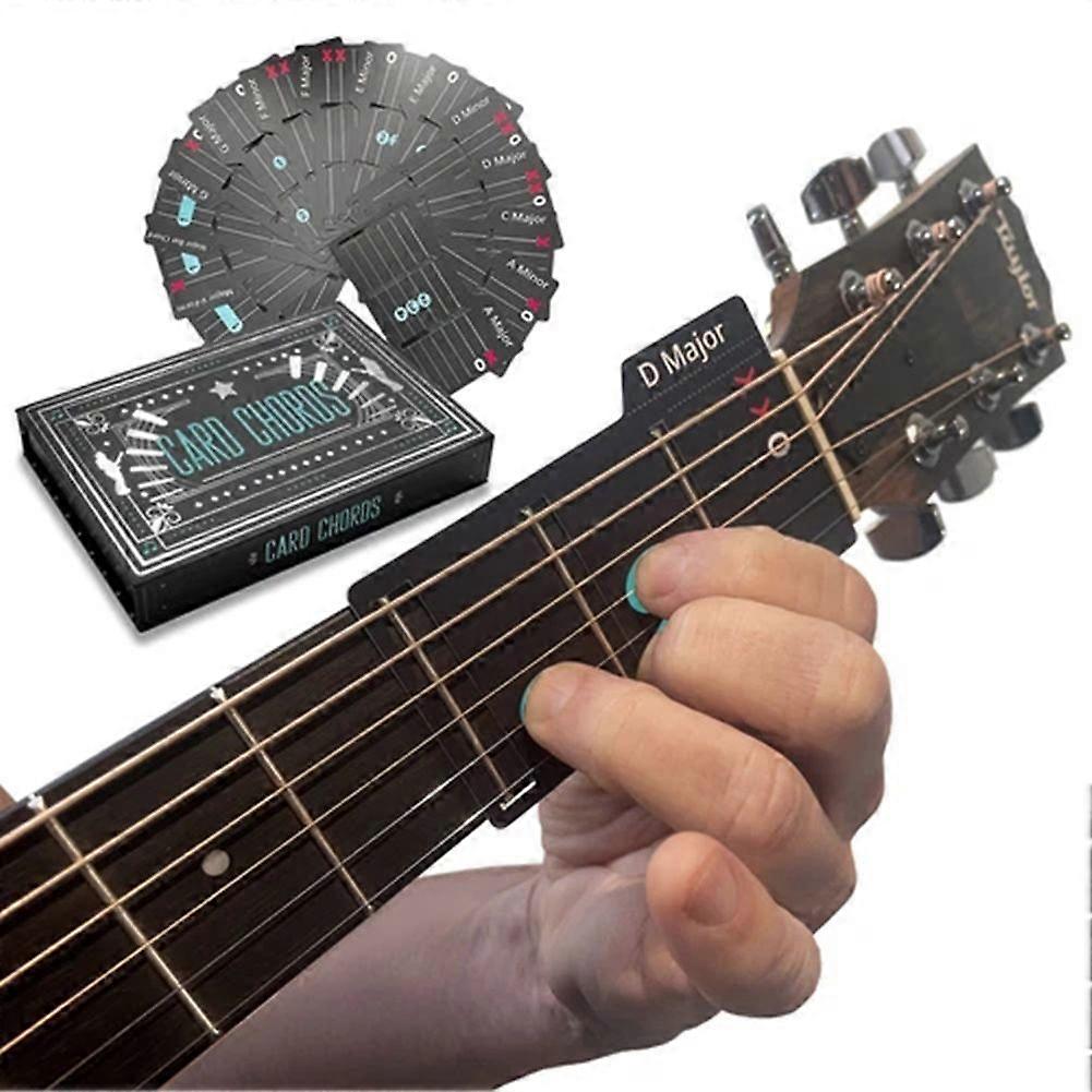 Acoustic Guitar Chords Flash Cards, Guitar Chords Fast Learning Visual Guide, Bossa Nova Samba Practice Tool Musician Gift