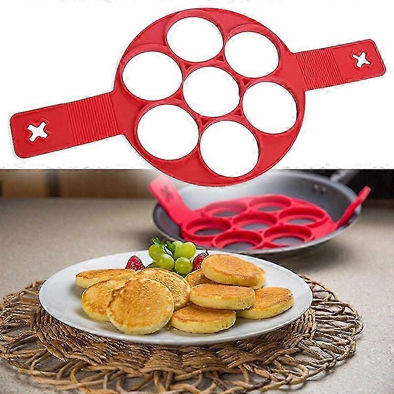 Silicone Non Stick Flipper Pancake Pan Perfect Breakf T. Omelette Egg