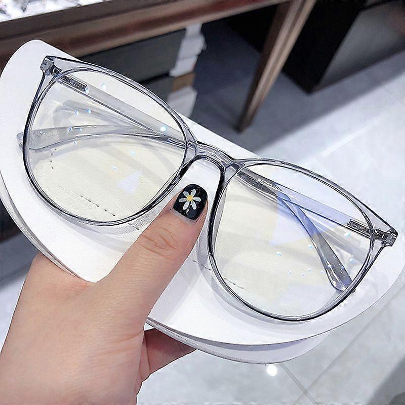 Oversized Anti Blue Light Glasses Transparent Glasses Frame Women Men Round Eyewear Optical Spectacle Blocking Glasses