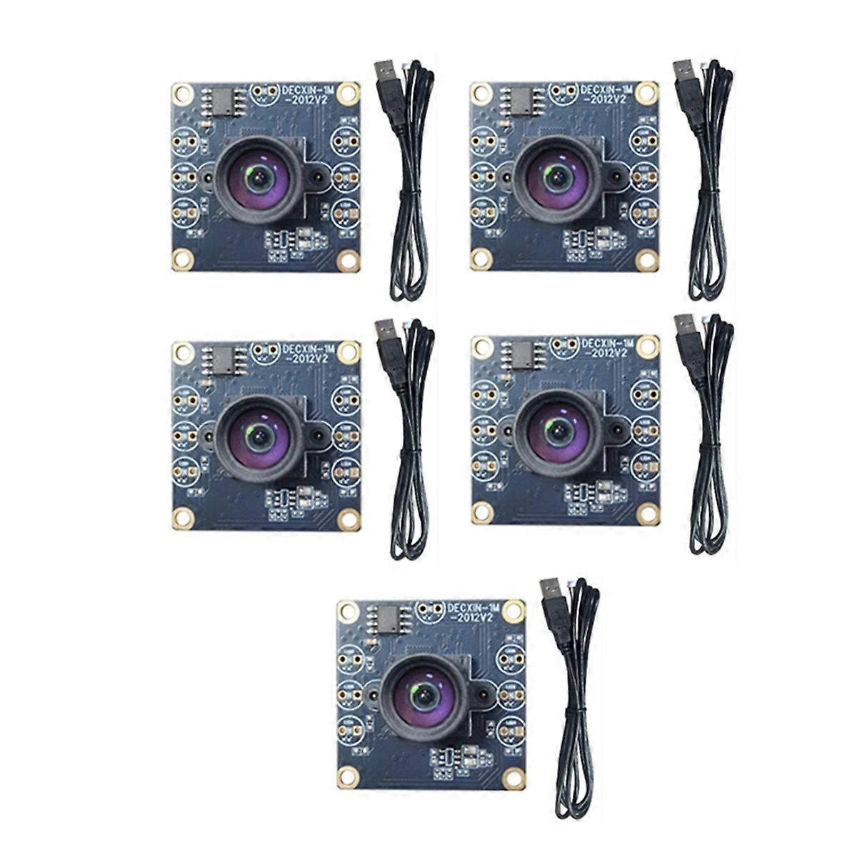 5Pcs 100 Degree Camera Module 1MP OV9732 1280x720 USB Free Driver Manual Focus with 3 Meter USB Cab