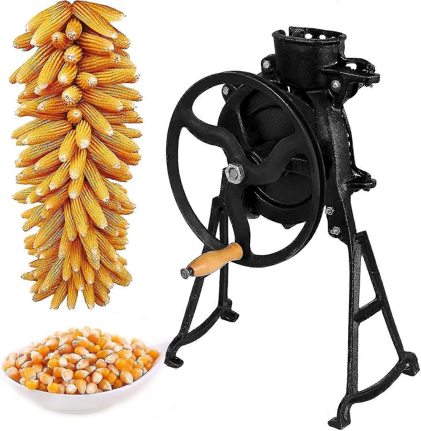 Manual Corn Thresher-quickly peel corn 40~60KG /H,Hand Corn Sheller with Wooden Handle Cast Heavy Du