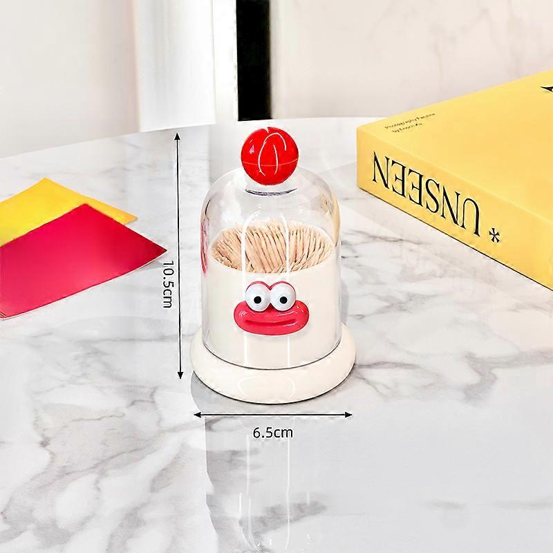 Dopamine Toothpick Box Home Living Room High Value Transparent Cotton Swab Dental Floss Reel New Creative Toothpick Storage Box