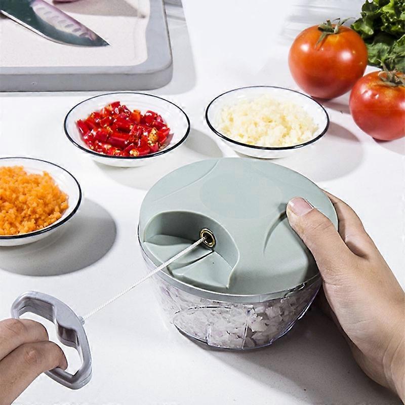 Multi-function Hand-pull Type Vegetable Cutter Household Meat Grinder Pounding Garlic Machine Random Color Delivery Small