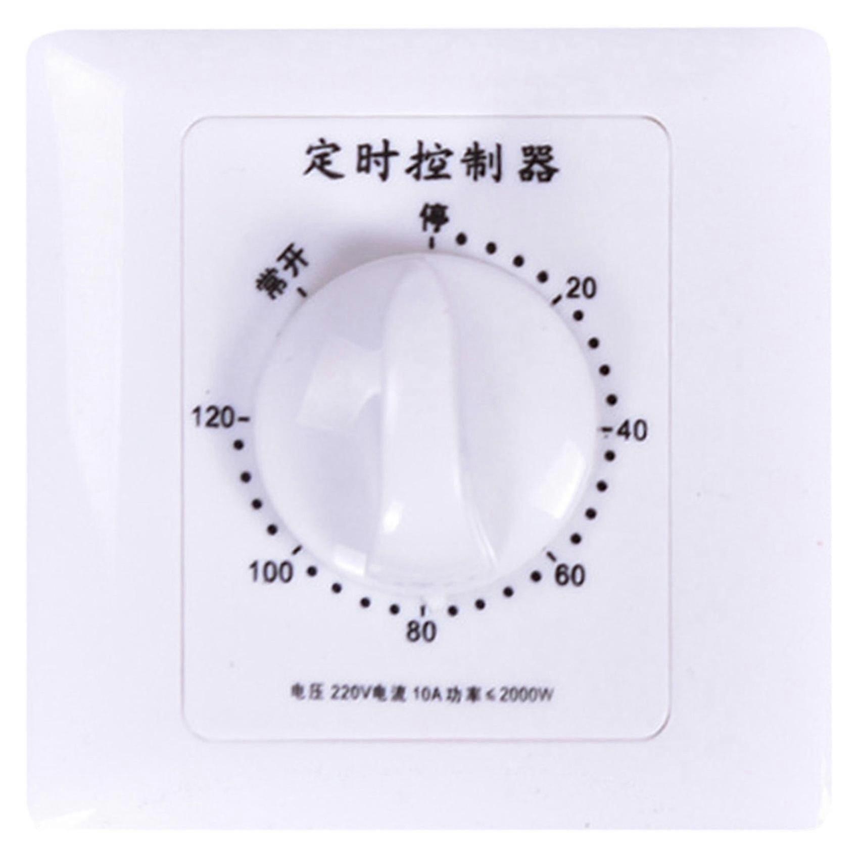 Countdown Switch 120 Minutes High-Power Water Pump Timer Mechanical Timer Countdown Control 86 Pane