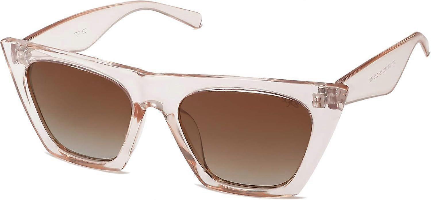 SCSYV Oversized Square Cateye polarisoidut aurinkolasit naisille Miehet Isot trendikkäät aurinkolasit