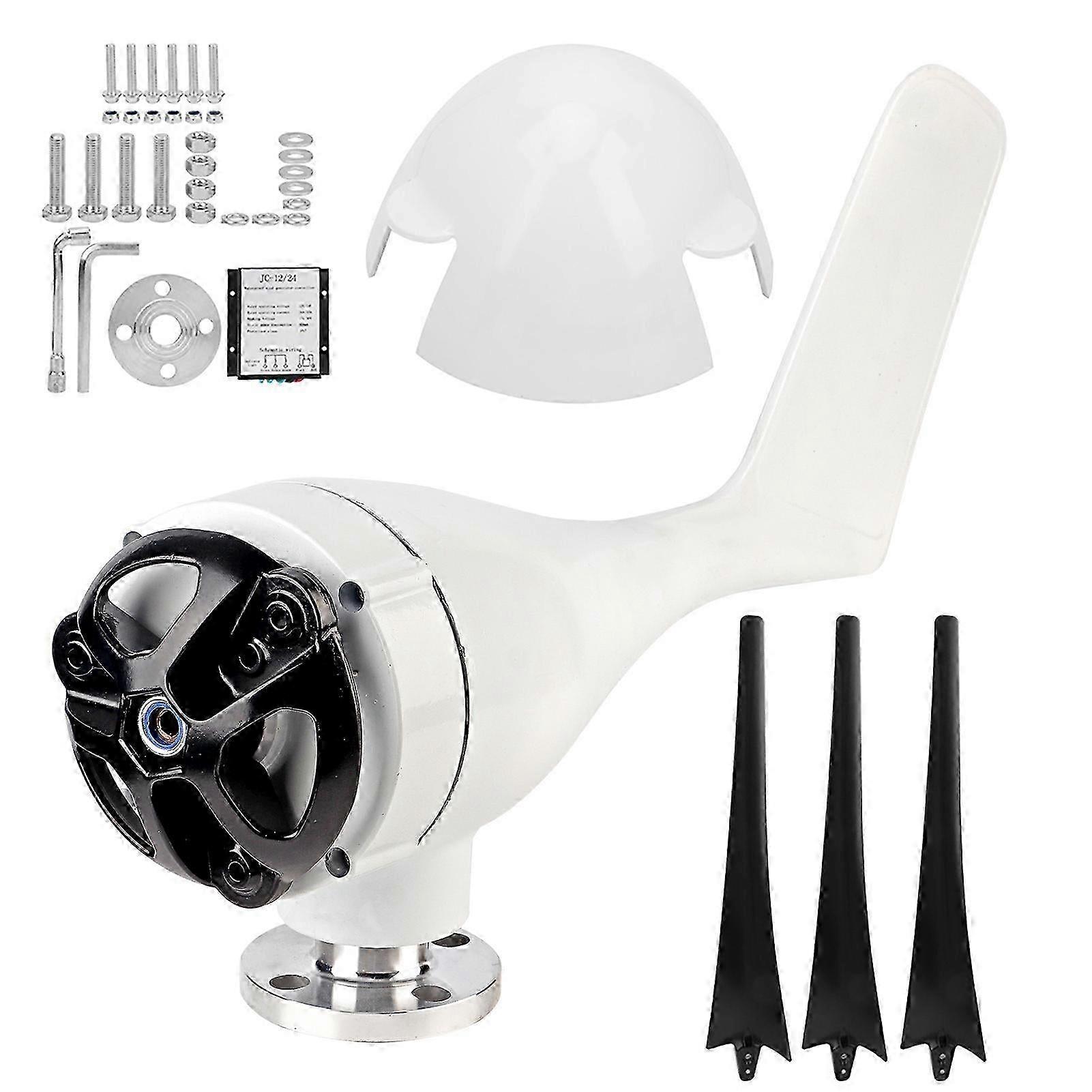 300W Wind Turbines Generator Kit 3 Blade Aerogenerator With Controller Accessory Black 12v