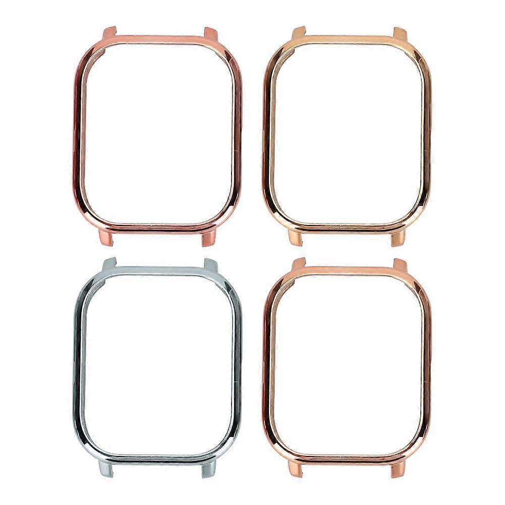4pcs Electroplate PC Watch Case Protective Shell Protector Fit for AMAZFIT GTS